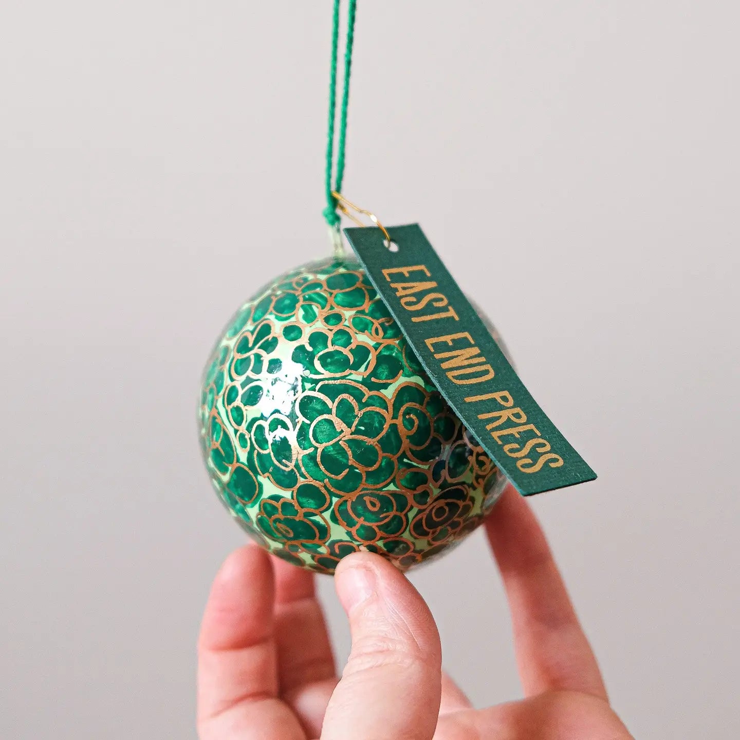 Emerald Green and Gold Bauble