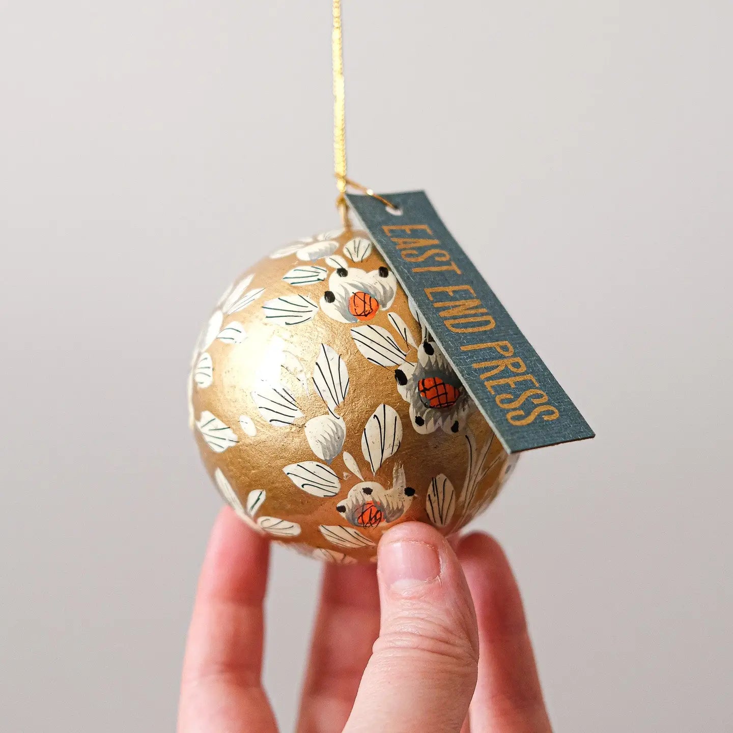 Gold and White Bauble