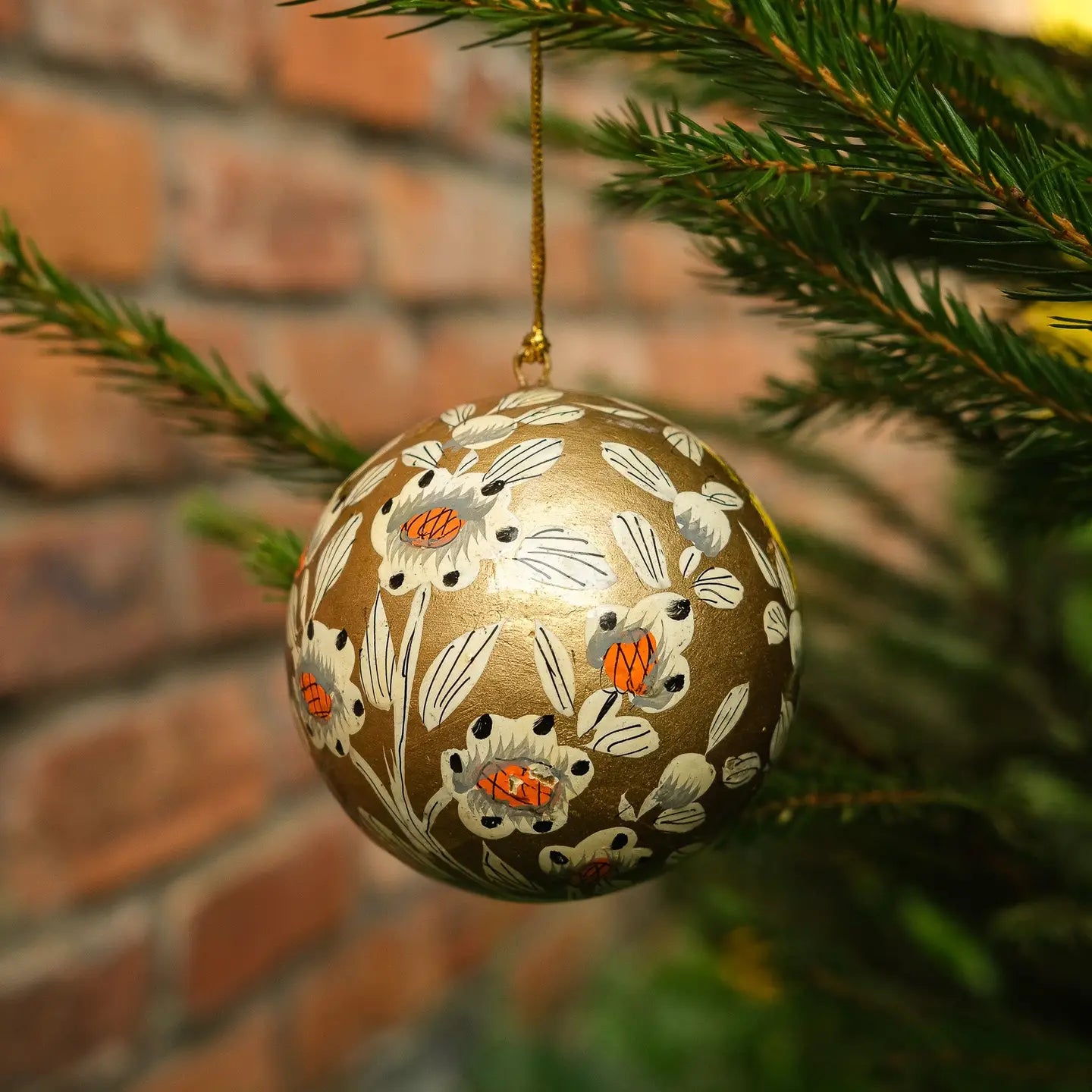 Gold and White Bauble
