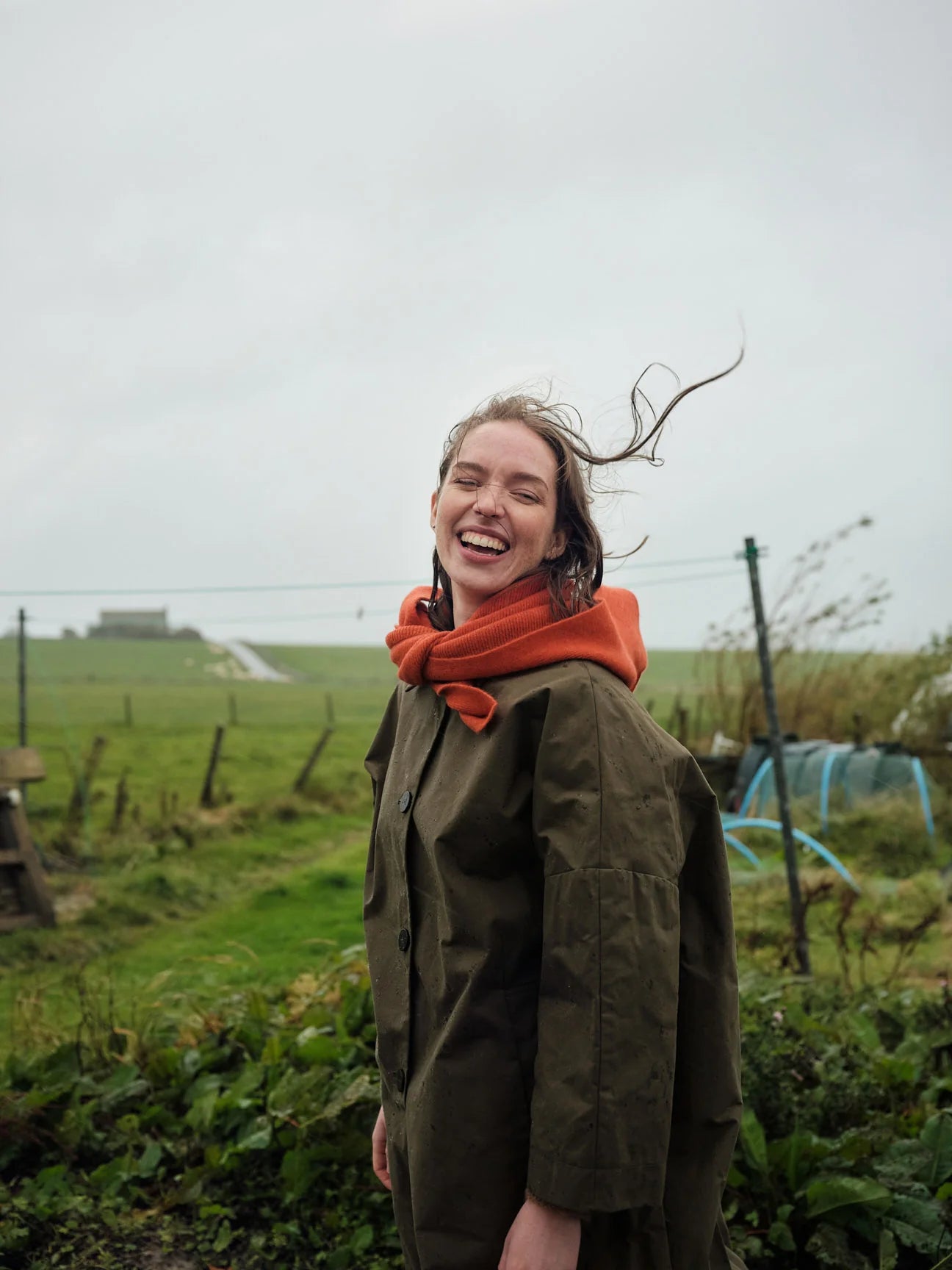 Swift-tail Scarf - Tomato