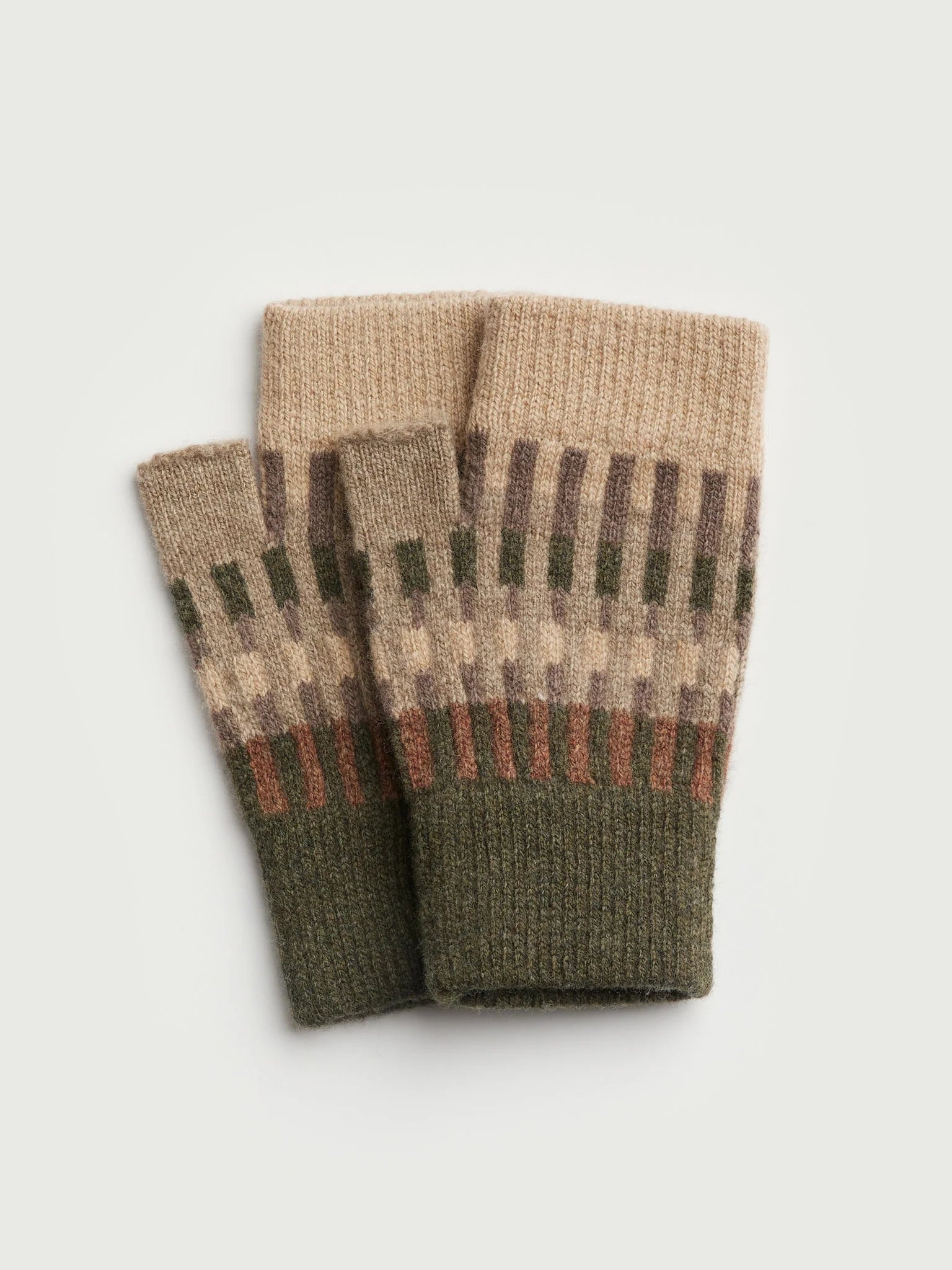 Fingerless Mitten "Harbour" in Nettle, Wren & Hazel