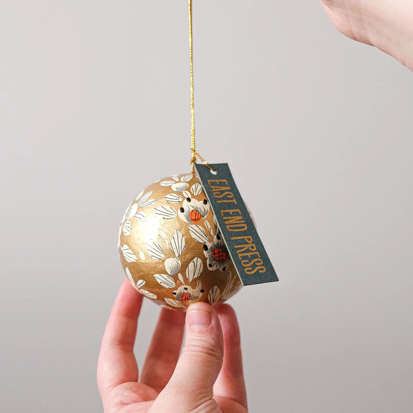 Gold and White Bauble