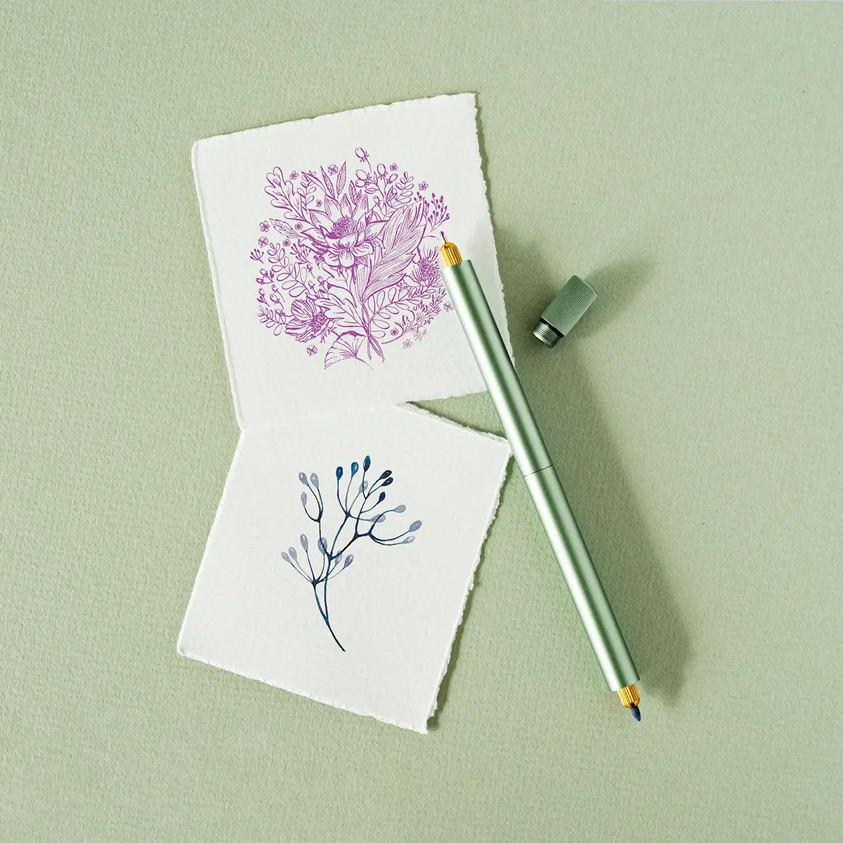 Lumos Pro - Refillable Multi-Tip Pen, Sage, Single Tip