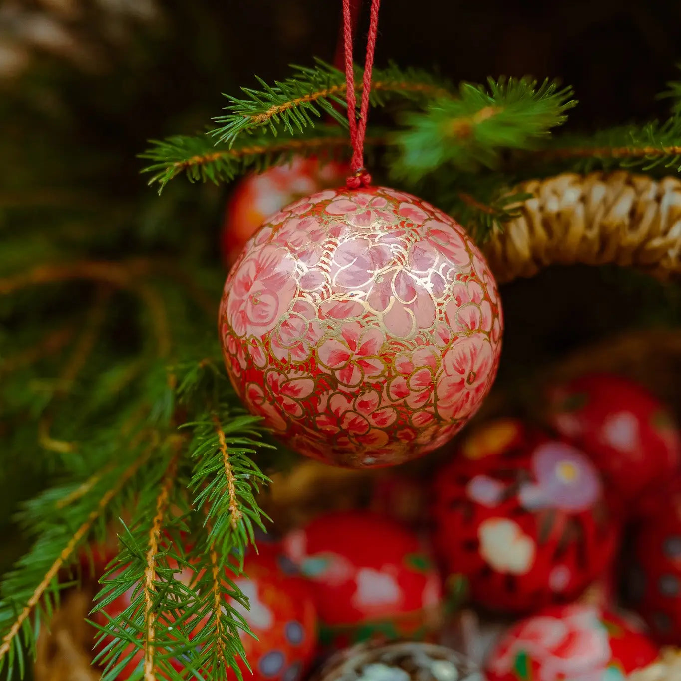 Dusty Pink and Gold Bauble