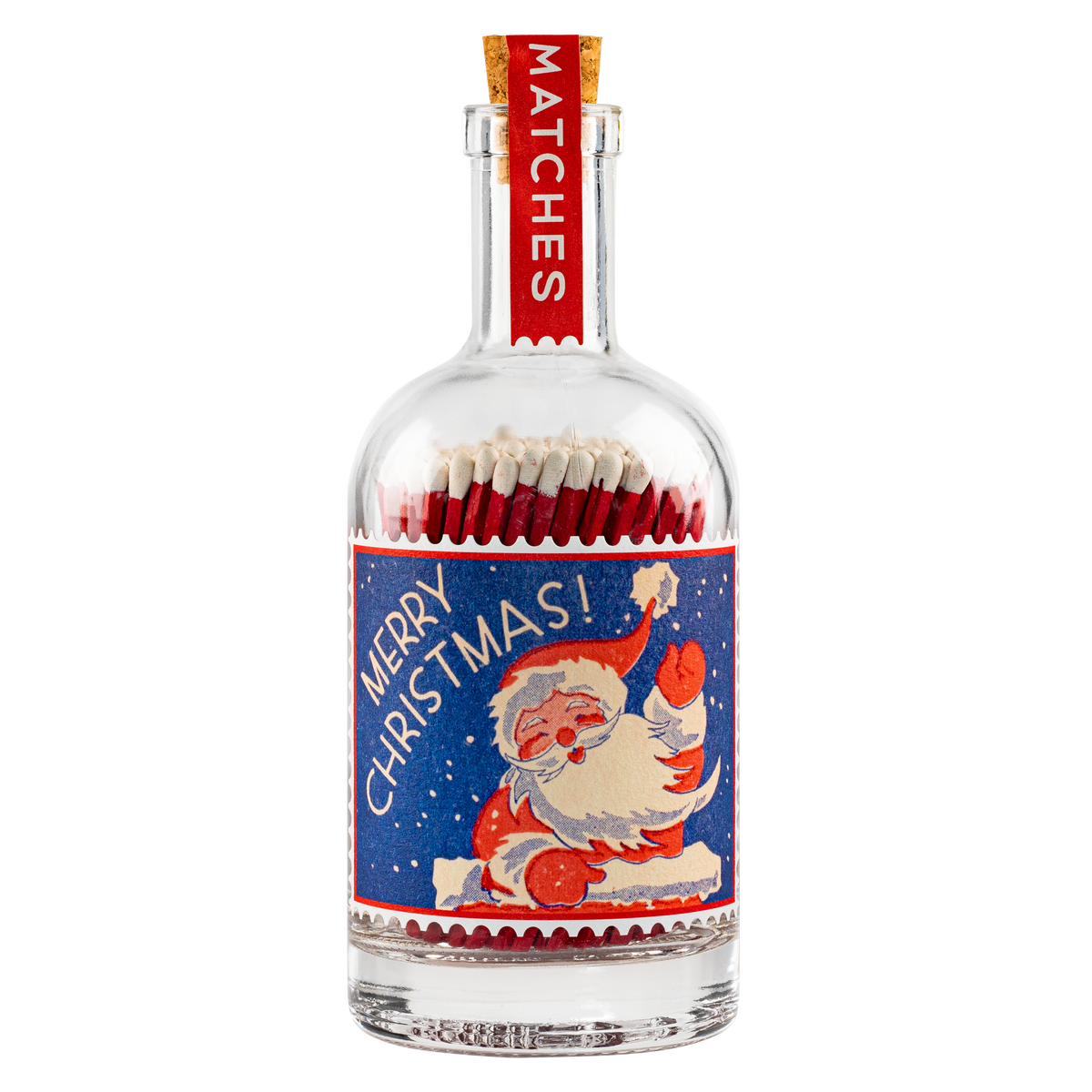 Father Christmas | Glass Bottle - Safety Matches