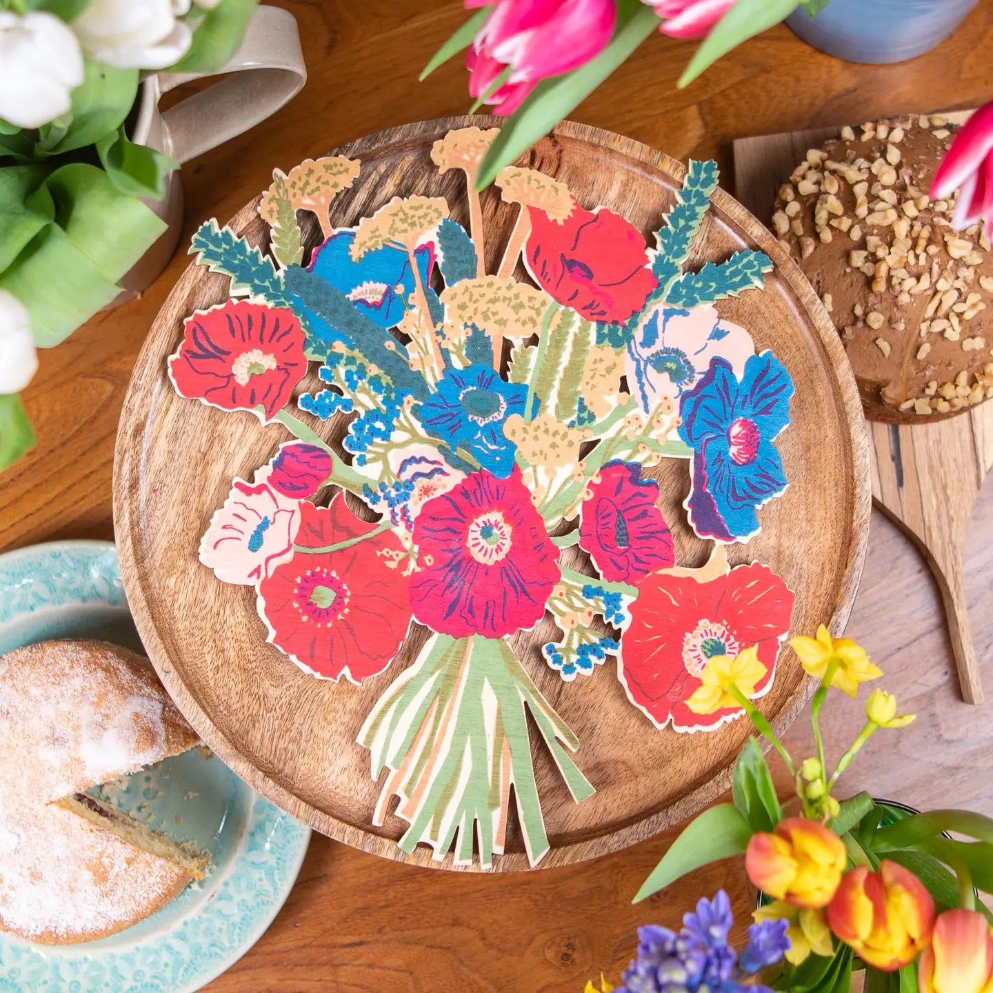 Poppy Bouquet Wreath