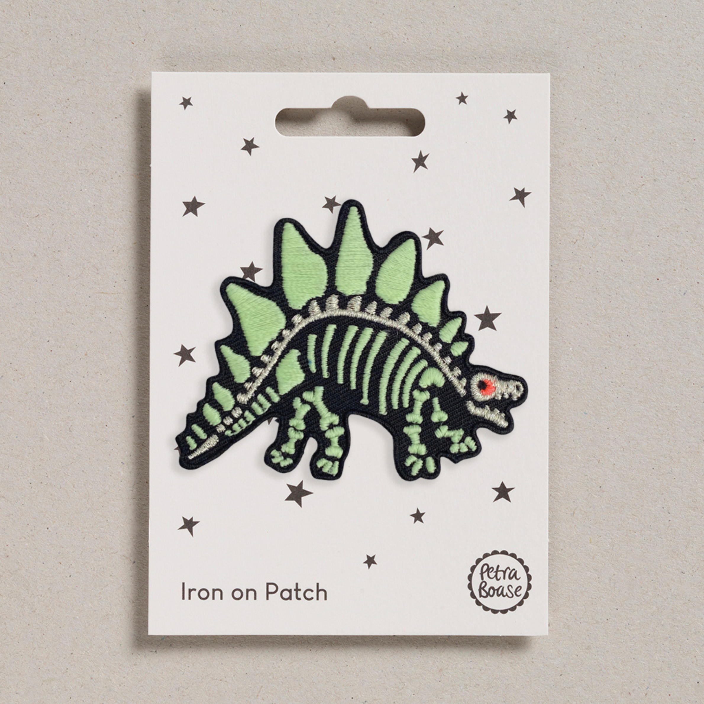 Iron on Patch (Pack of 6) - Dinosaur Skeleton