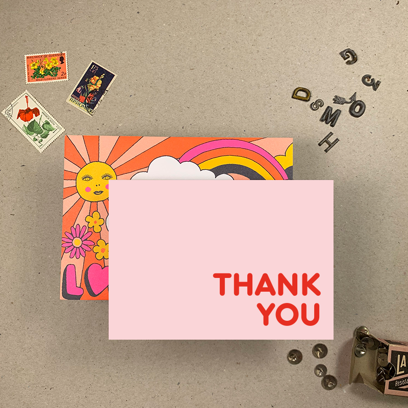 70s Thank You Card