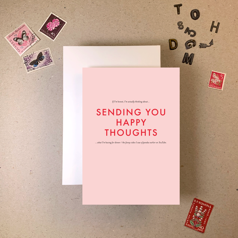 Happy Thoughts Greetings Card