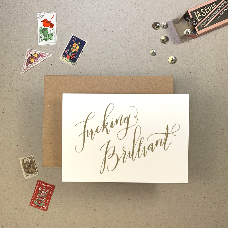 Fucking Brilliant Greetings Card