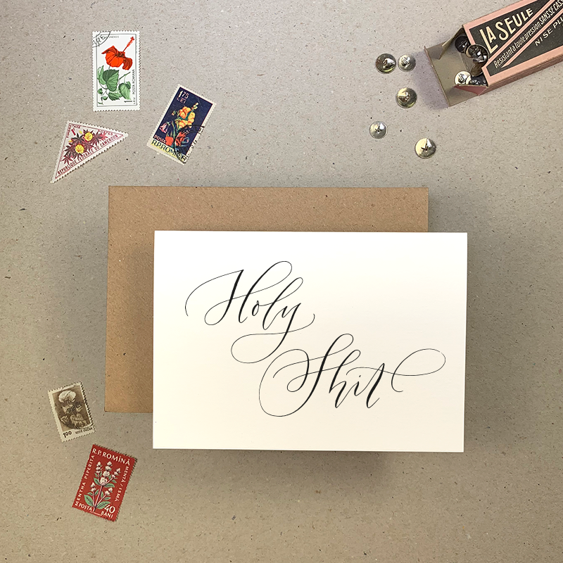 Holy Shit Greetings Card