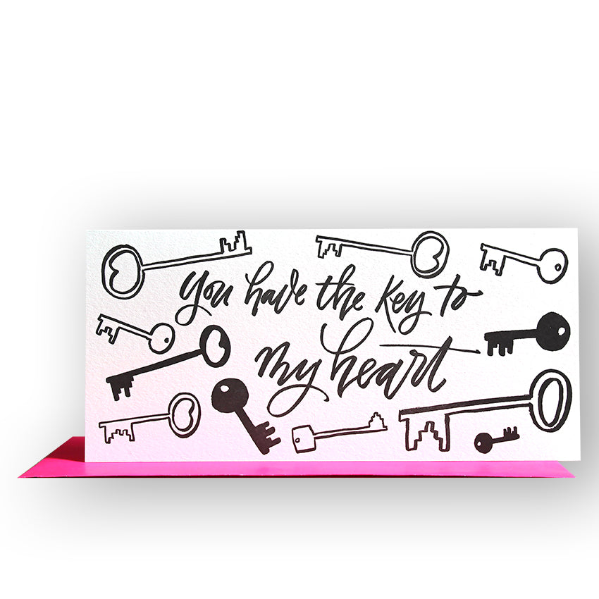 Key to Heart Greetings Card