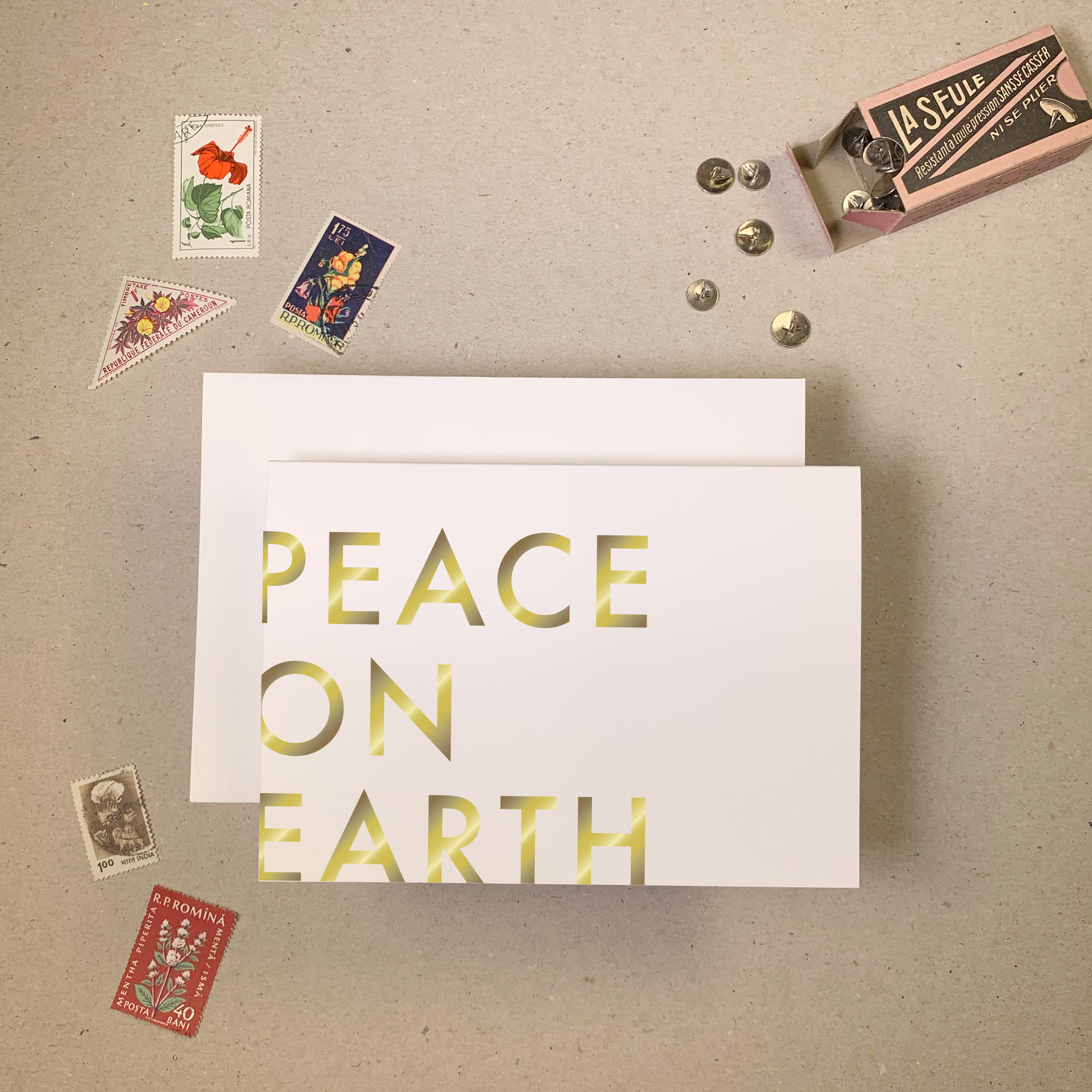 Peace Foil Christmas Card
