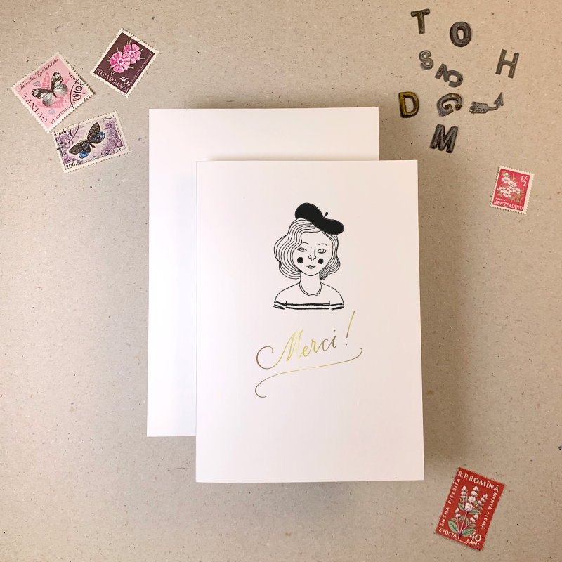 Merci Thank You Greetings Card