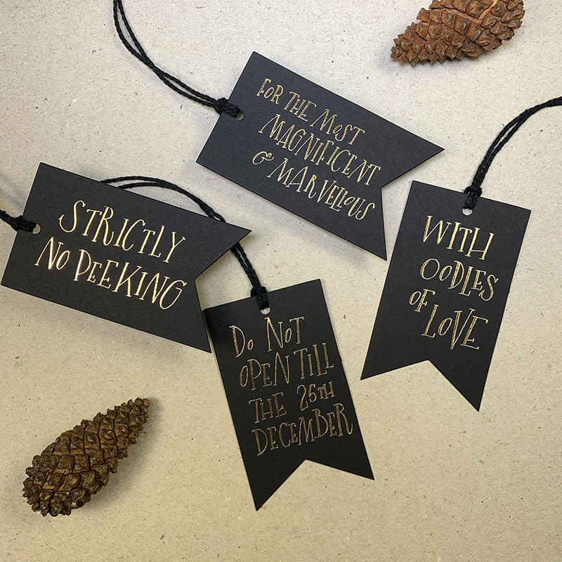 Luxe Christmas Gift Tags (Black)