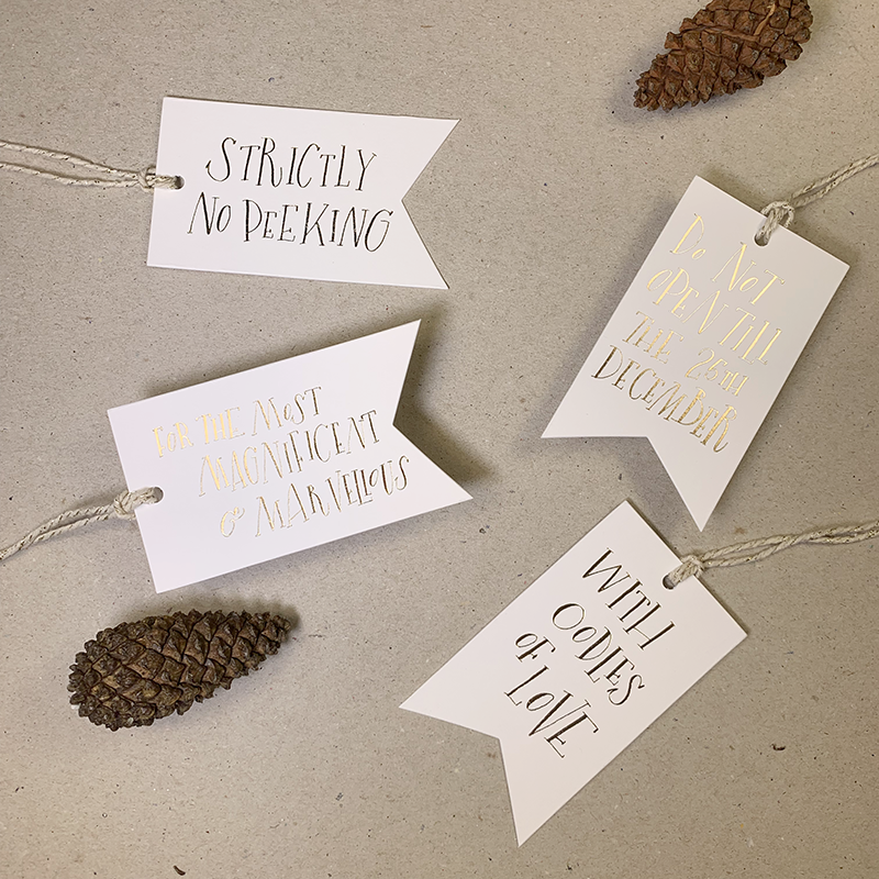Luxe Christmas Gift Tags (White)