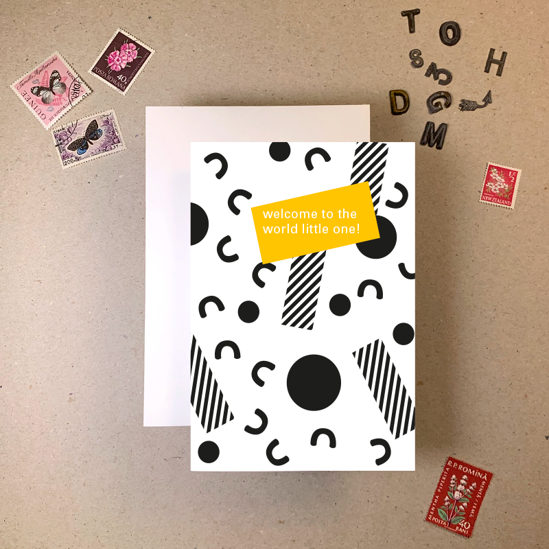 Welcome New Baby Die Cut Card