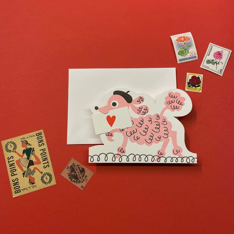 Je T'aime Die Cut Greetings Card
