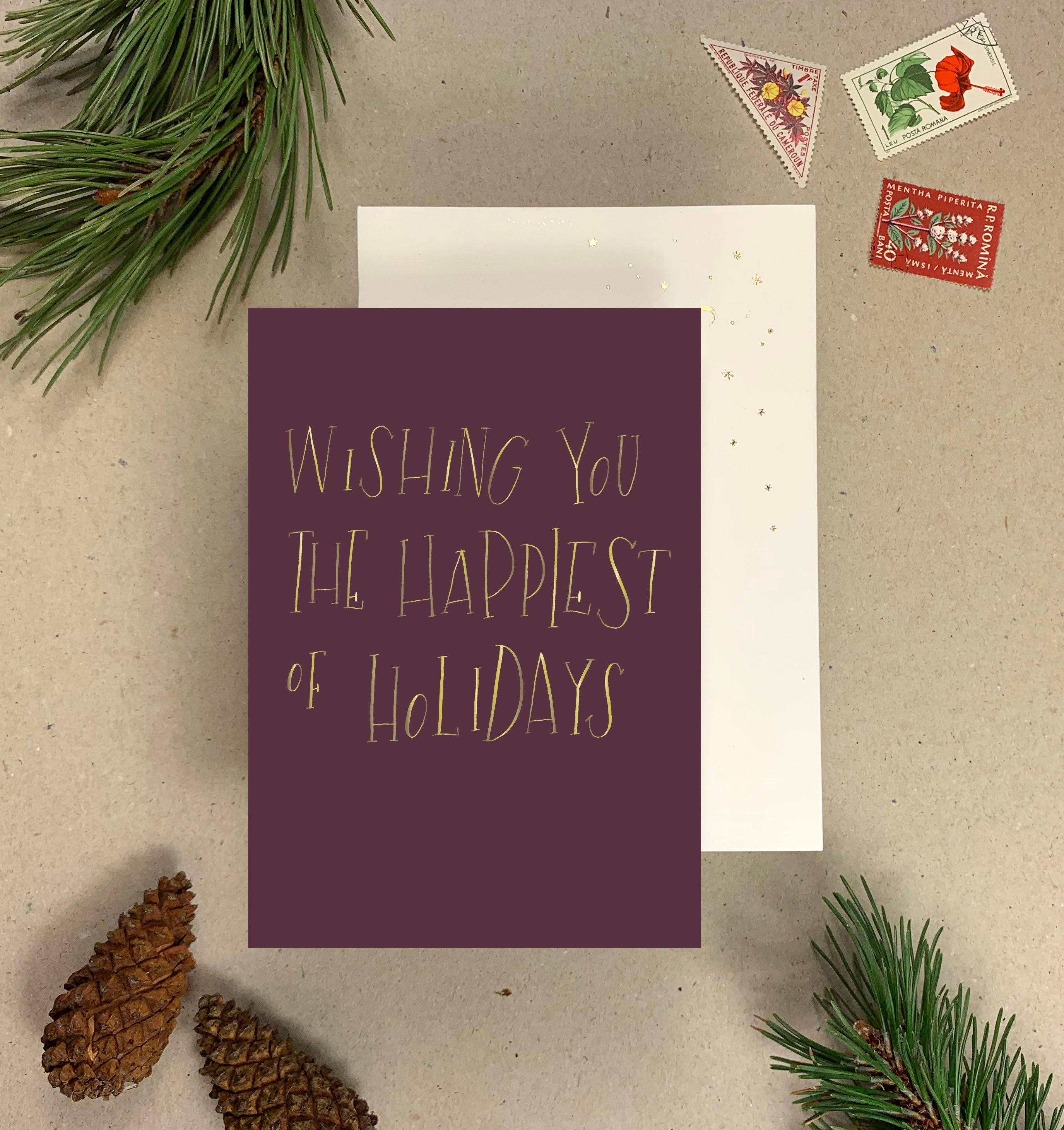 Happiest Holidays Christmas Card