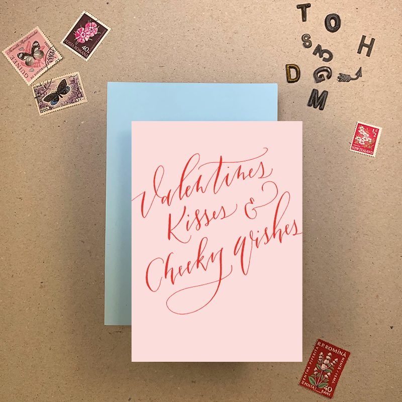 Valentine's Kisses Greetings Card