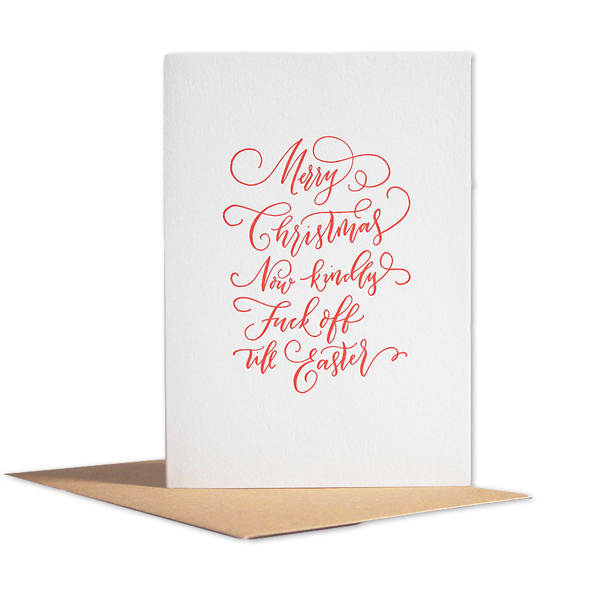 Fuck Off Till Easter Christmas Card
