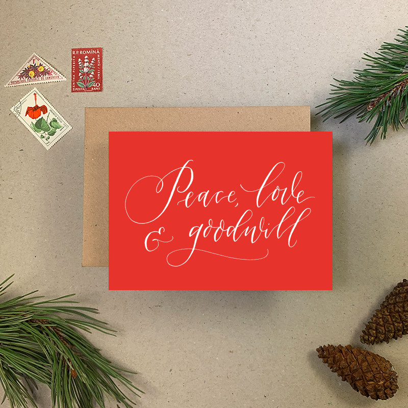 Peace & Goodwill Christmas Card