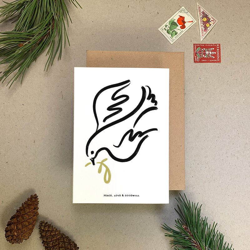 Peace & Love Christmas Card