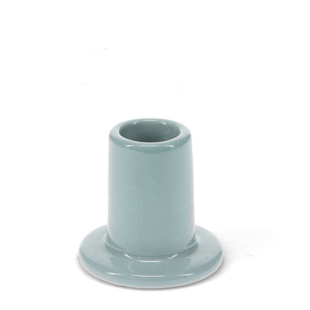 Ceramic tube candle holder - Slate grey