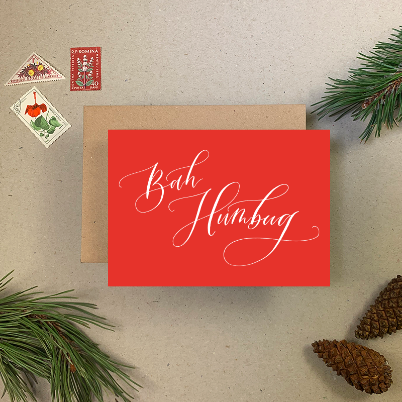 Bah Humbug Christmas Card