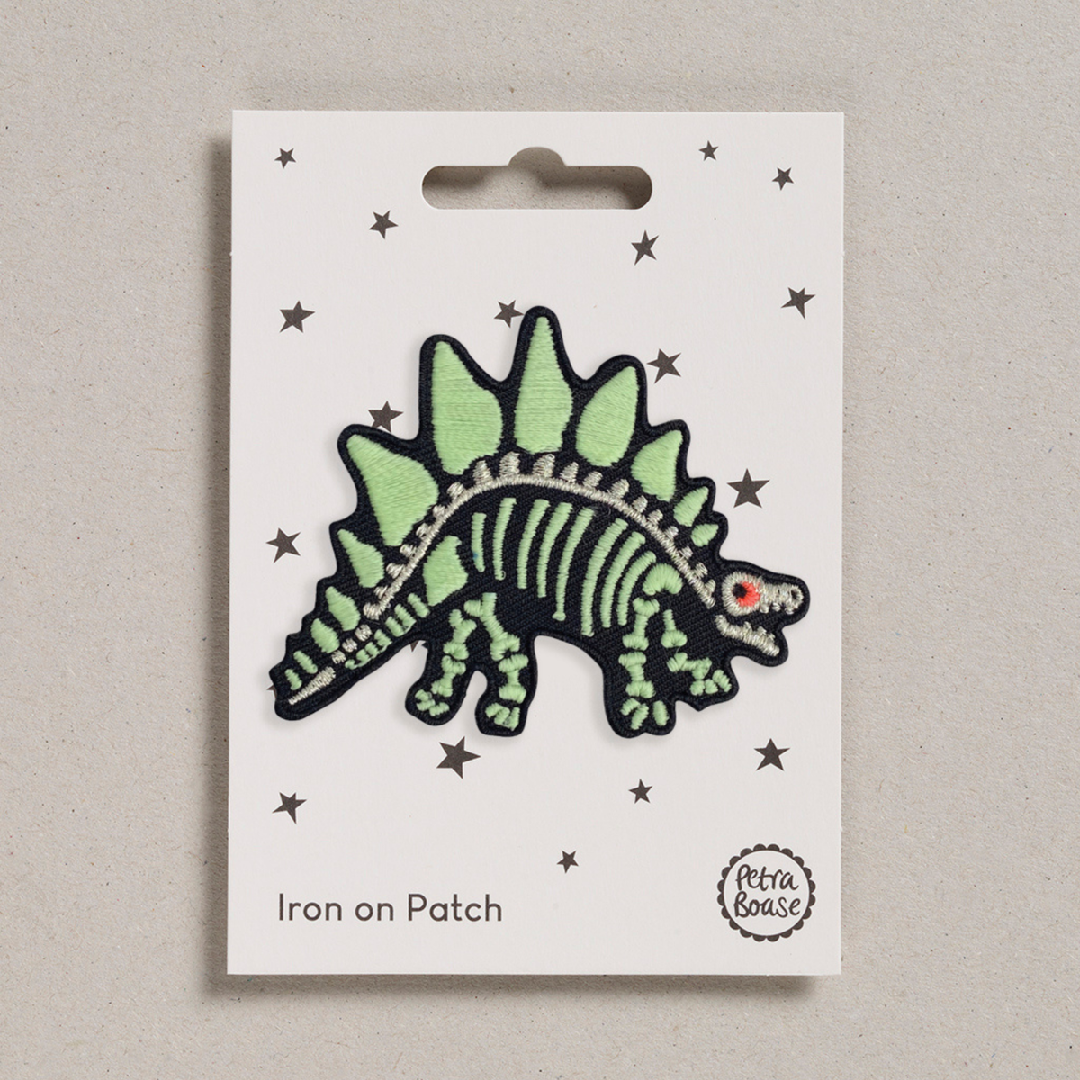 Iron on Patch (Pack of 6) - Dinosaur Skeleton