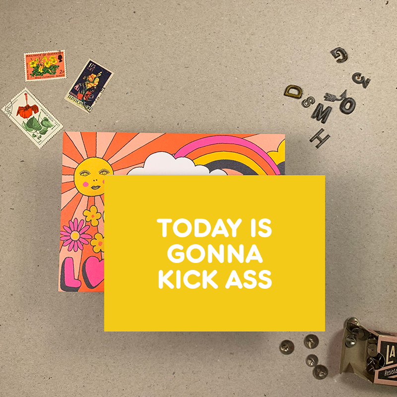 Kick Ass Greetings Card