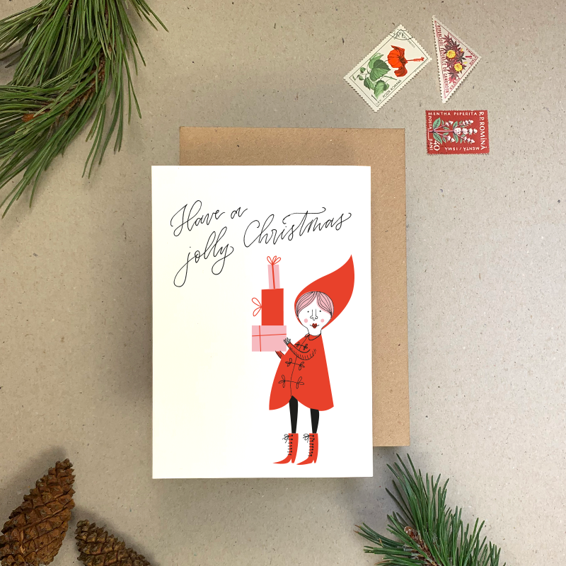 Jolly Elf Christmas Card