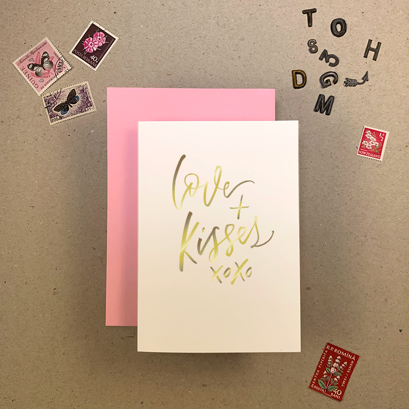 Love & Kisses Greetings Card