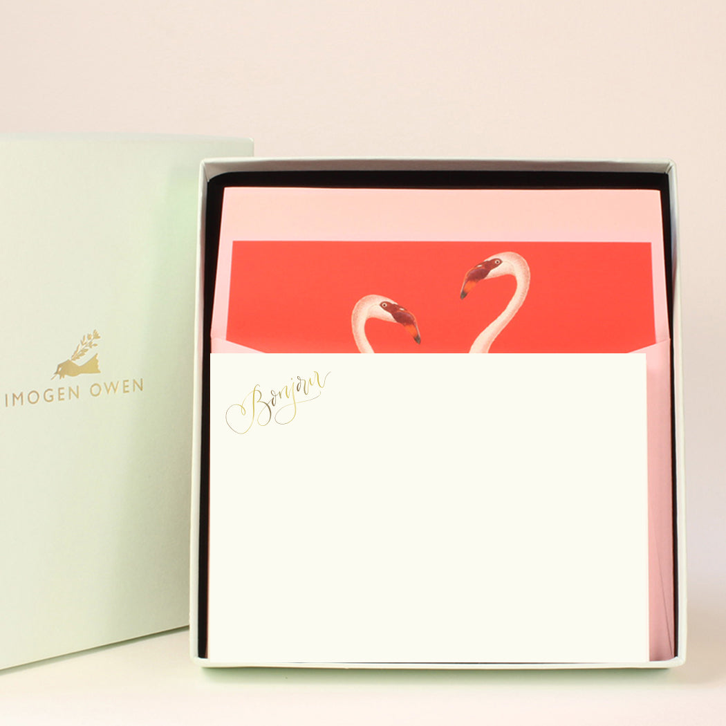 Luxury Correspondence Set - Flamingo