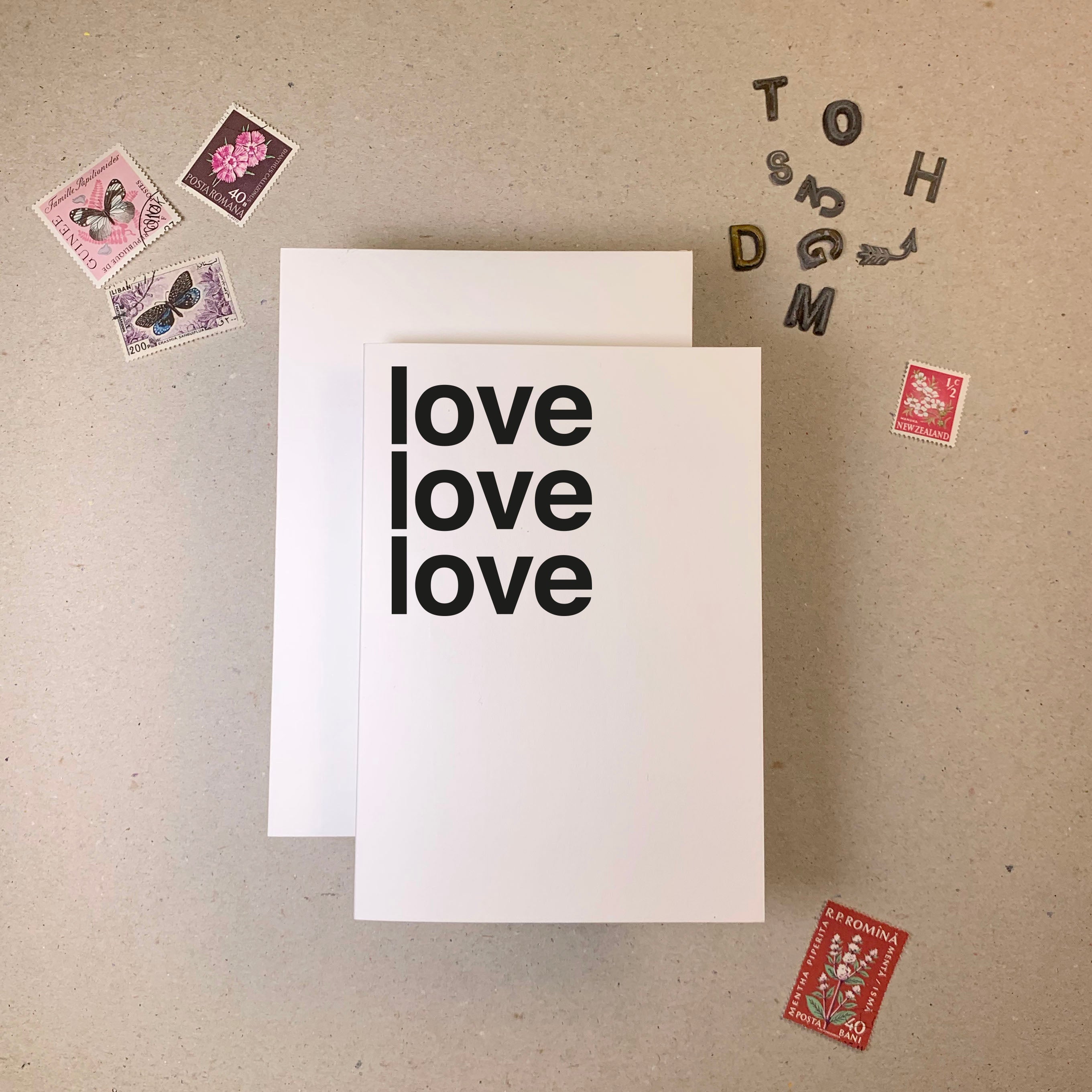 Love, Love, Love Greetings Card