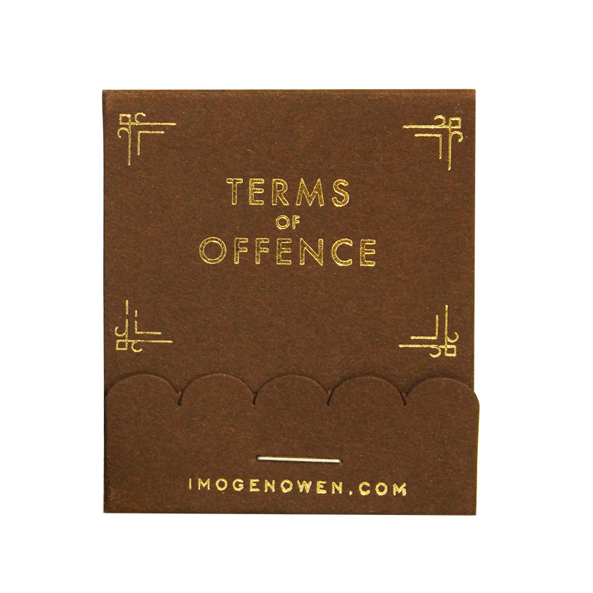 Terms of Offence Matchbook