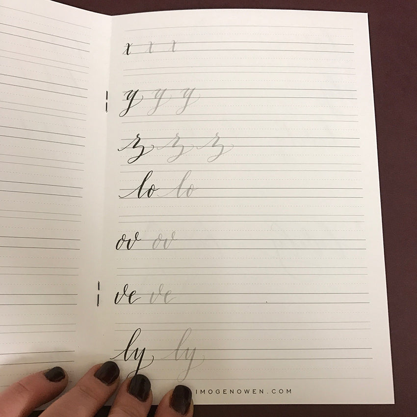 Modern Calligraphy Letterforms Practice Book