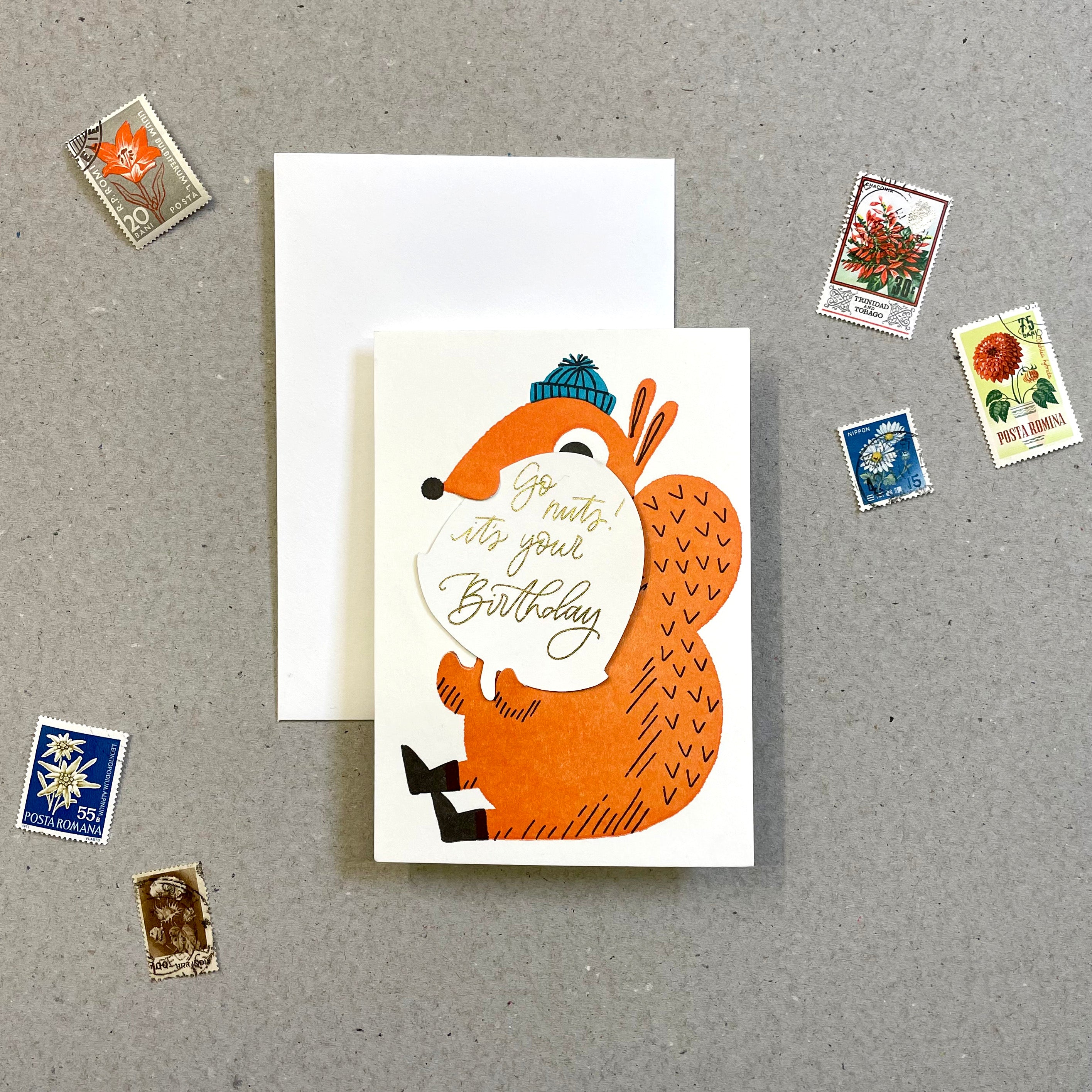 Go Nuts Die Cut Birthday Card